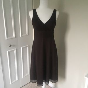 JCrew Silk Chiffon Dress in Dark Brown, Size 6